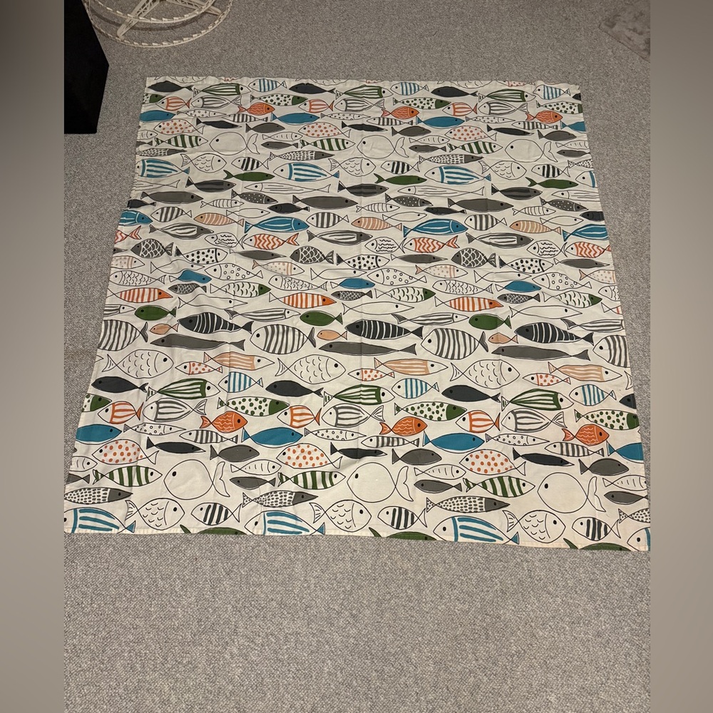 Colorful Fish Pattern shower curtain
